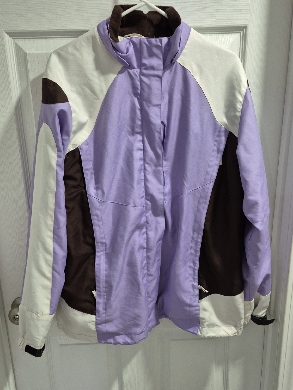 Athletic Works Lavender, White & Brown Colorblock Ski Jacket